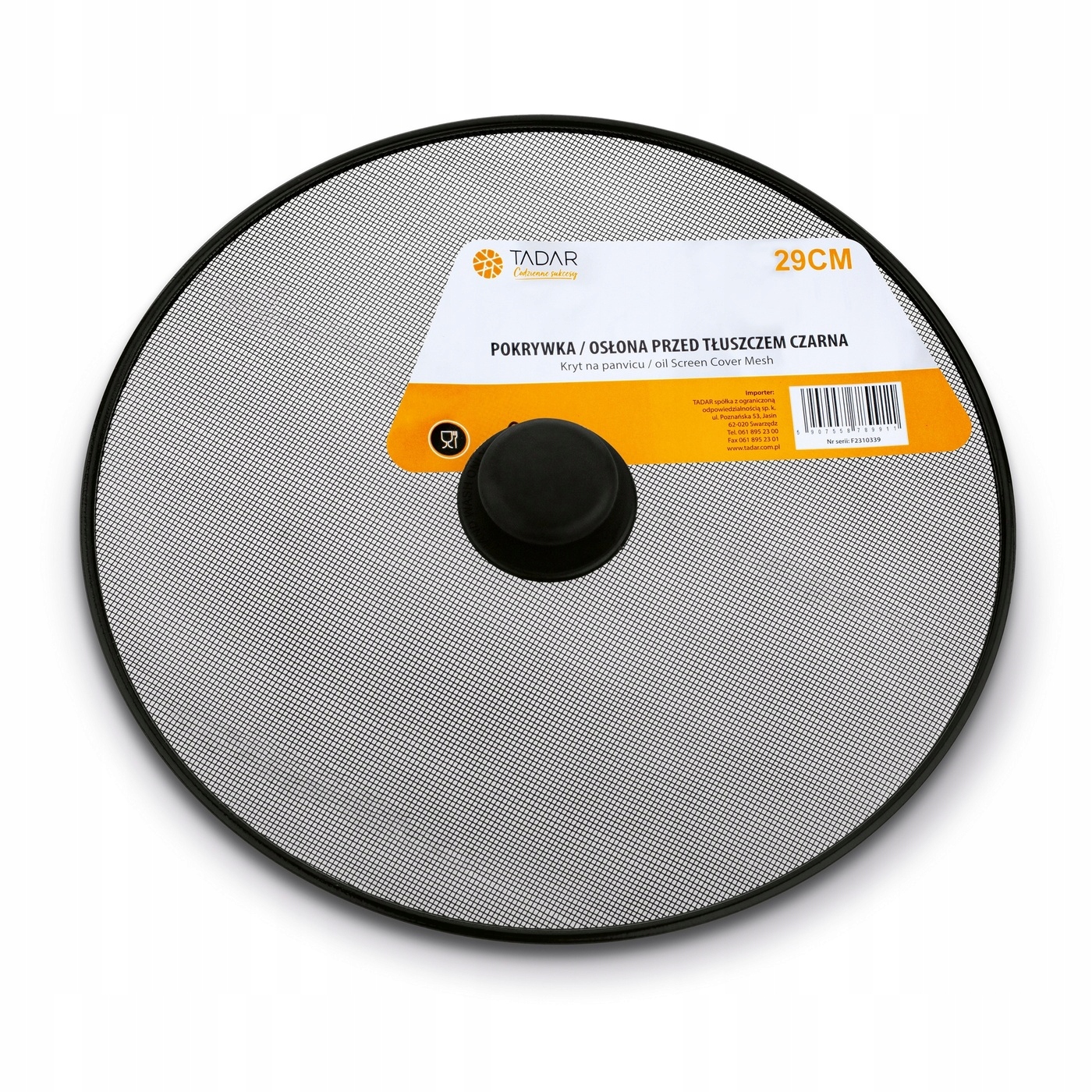 Ochronna SIATKA NA PATELNIE metalowa OSŁONA patelni PRZED PRYSKANIEM 29cm Linia OSŁONA OD TŁUSZCZU