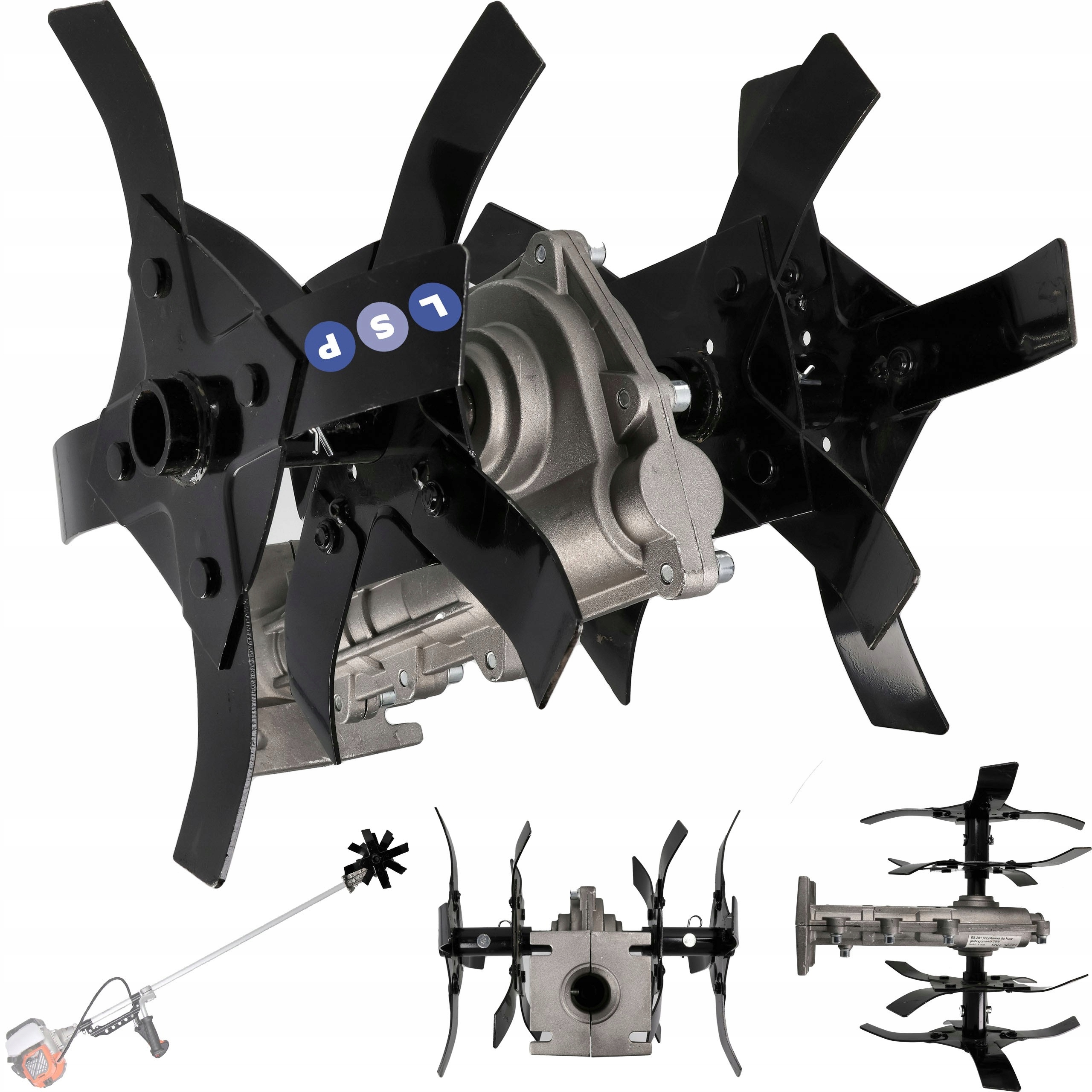 Glebogryzarka Przystawka Do Kosy Spalinowej 28MM 9 Zębów Kultywator Do Nac