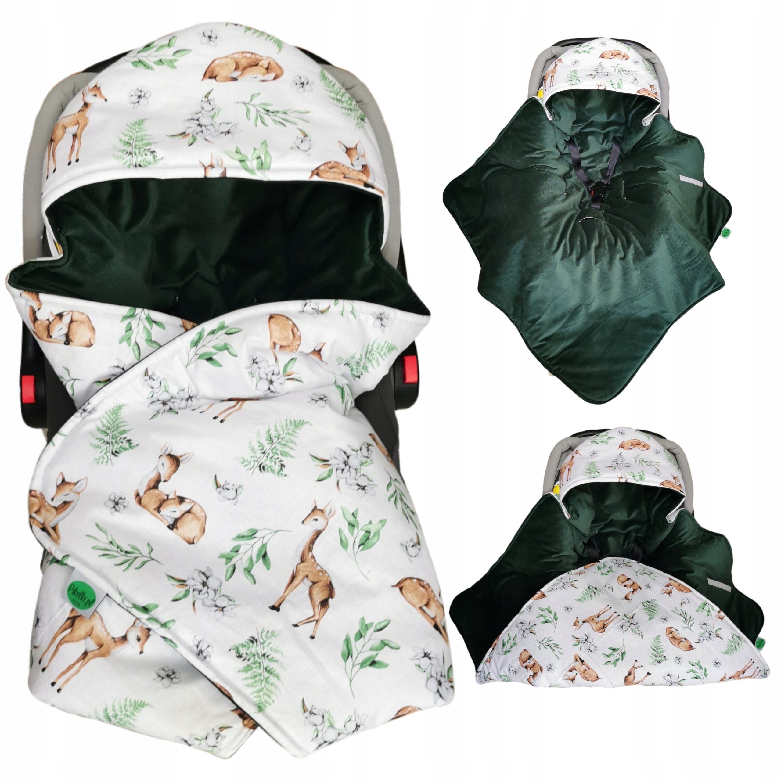 KOC VELVET MINKY FOTELIKA NOSIDEŁKA WÓZKA OTULACZ Szerokość produktu 90 cm