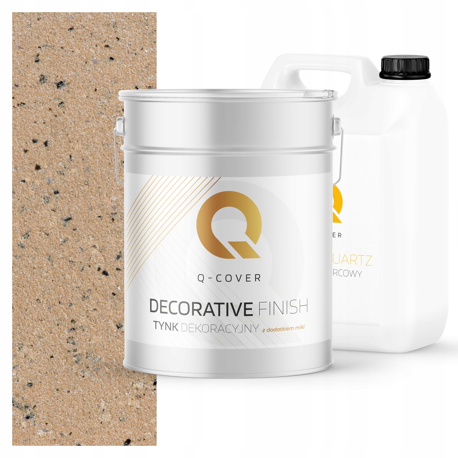 Dekorativní Omítka Set 3,5 m2 Béžová S Černou A Stříbrnou Mikou Grunt D813