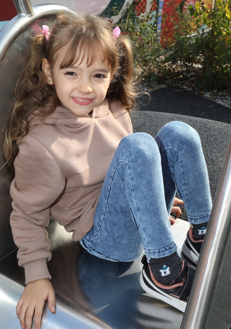 Legginsy DLA DZIEWCZYNKI dekatyzowane bawełna 110 Długość długie