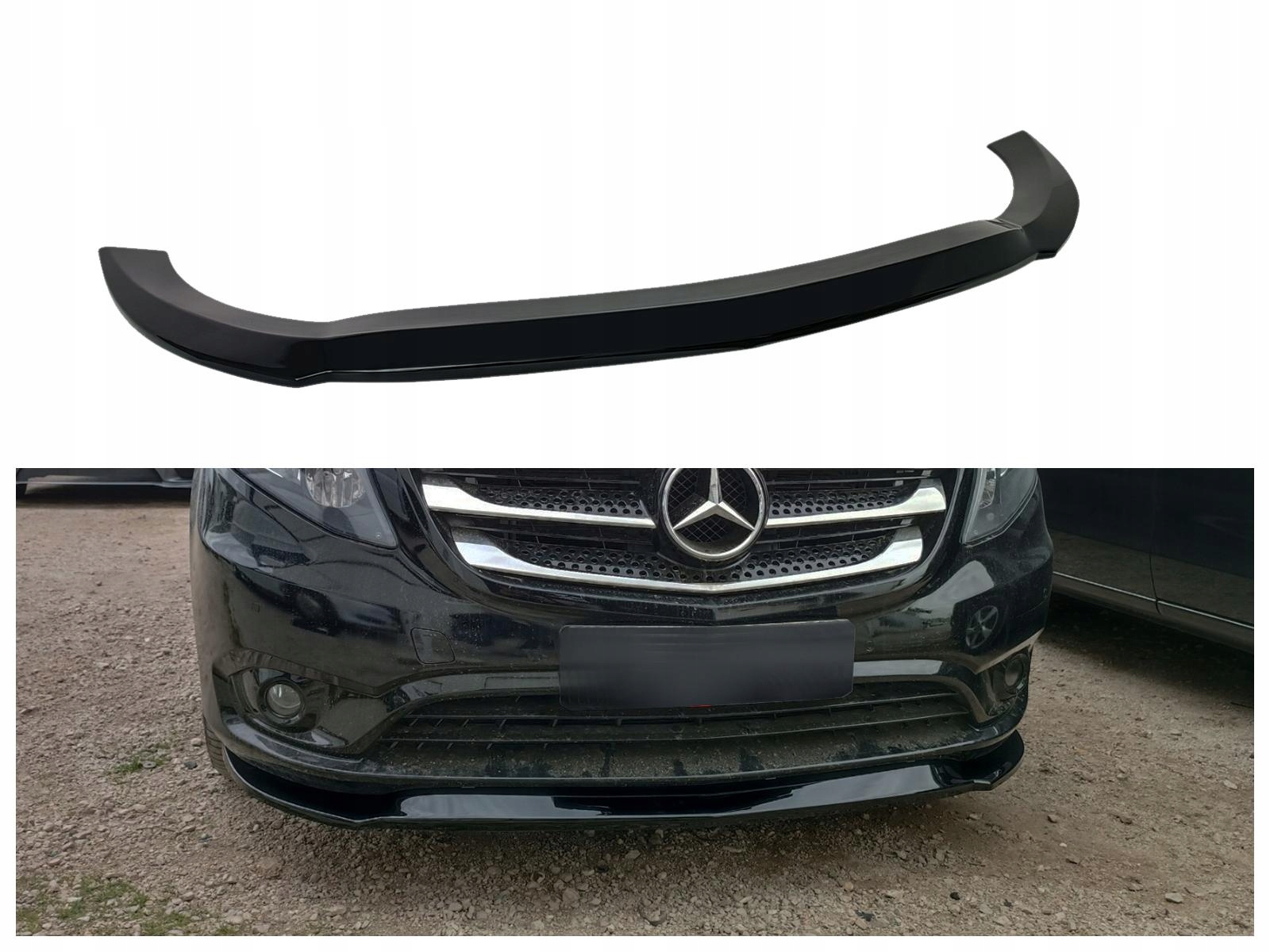 Nástavec předního nárazníku hokejový difuzér pro Mercedes Vito W447 III 2014-