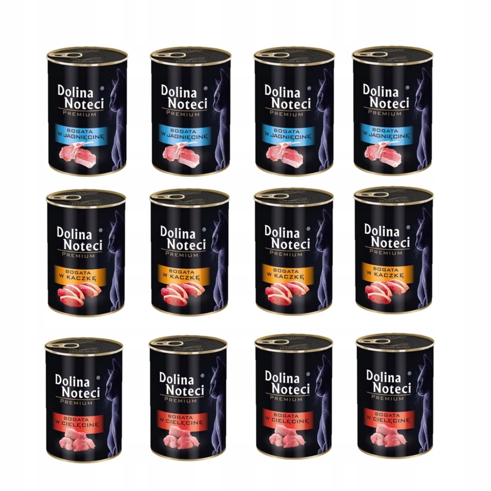 Levně Mix 3 příchutí Dolina Noteci Premium Kočka 12x400g