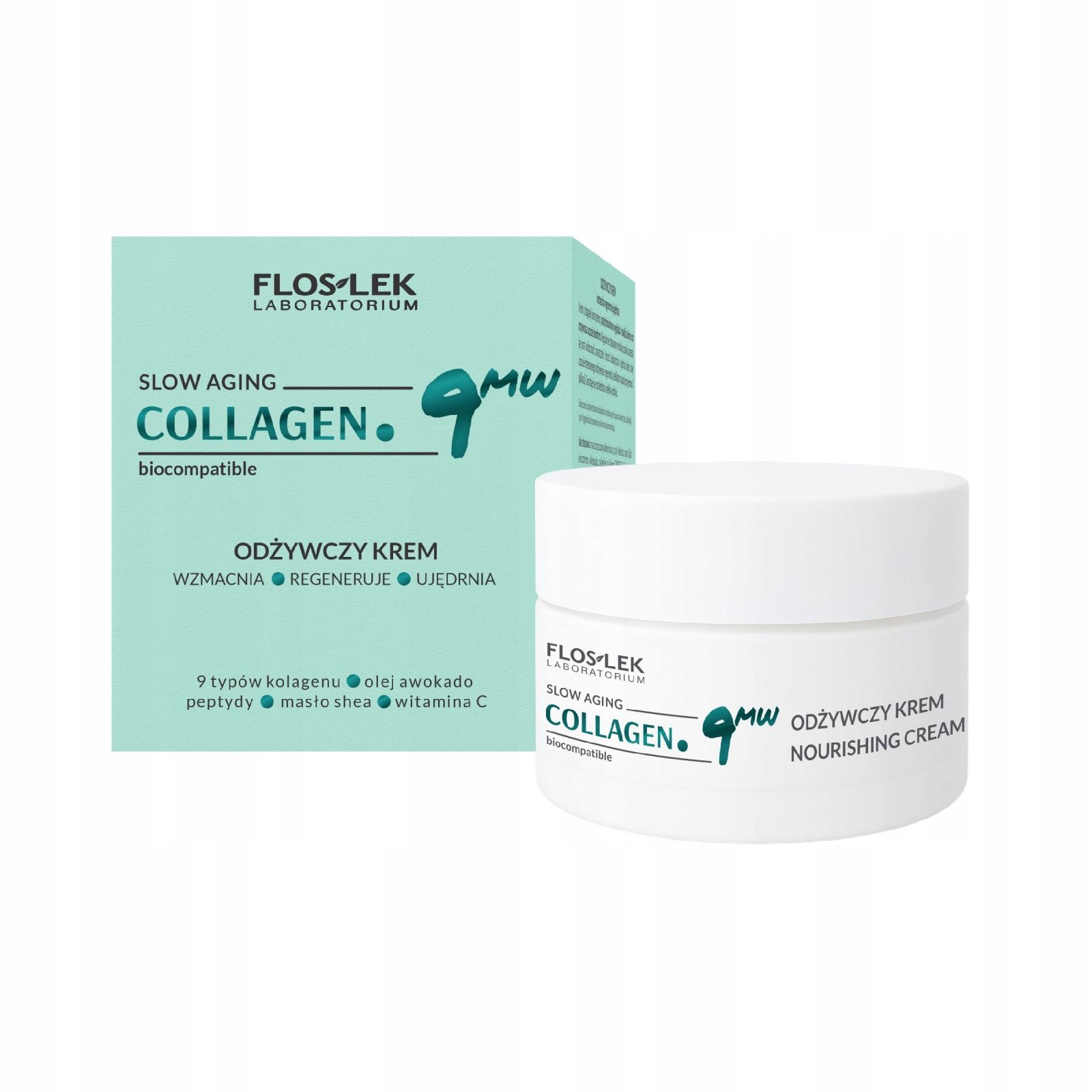 Floslek Collagen. 9MW Výživný Krém Na Obličej 50 ML