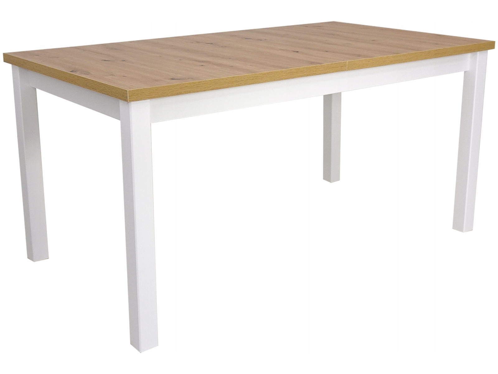 BIAŁY DREWNIANY solidny STÓŁ Rozkładany 6 krzeseł Grubość blatu 3.2 cm