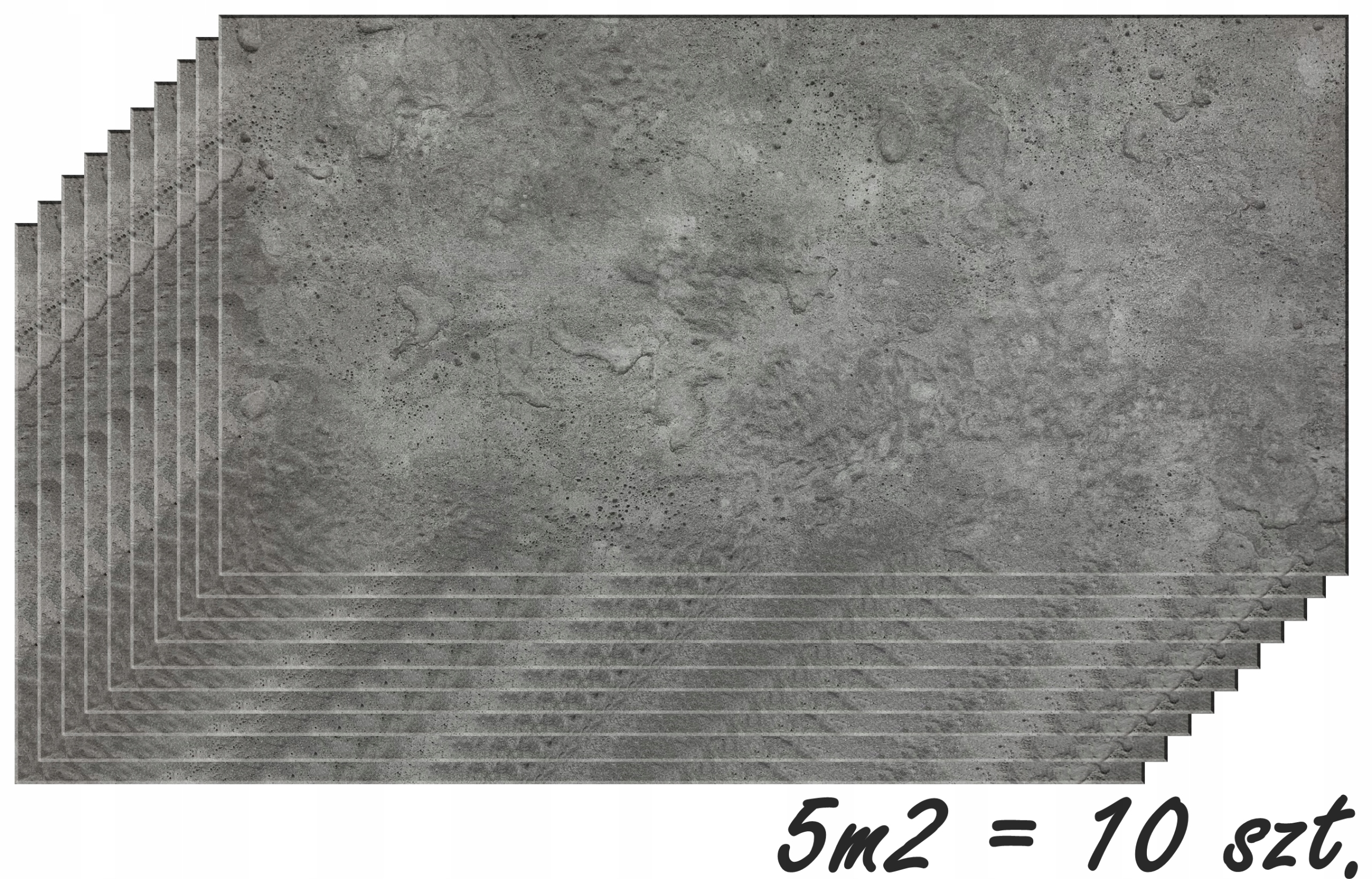 SZARE KASETONY ŚCIENNE DEKOR 5m2 7014 BETON ARCHITEKTONICZNY