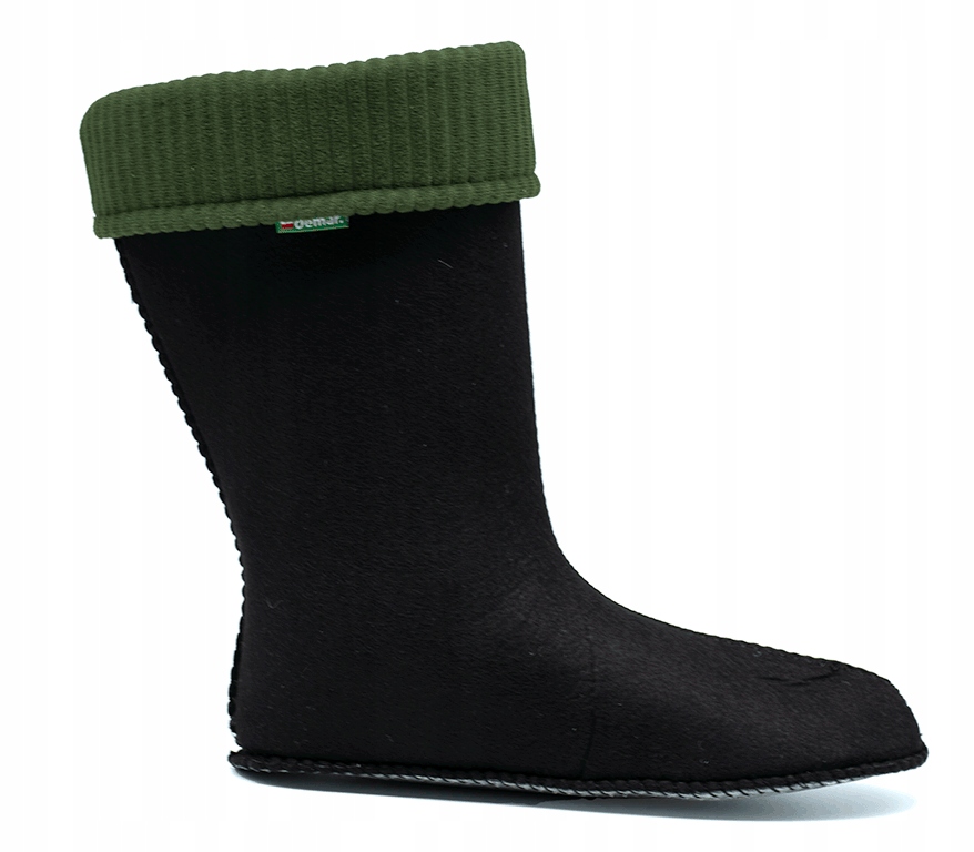 Kalosze PIANKOWE damskie ocieplane zielone lekkie ciepłe Gumowce EVA Demar Kolor dodatkowy zielony