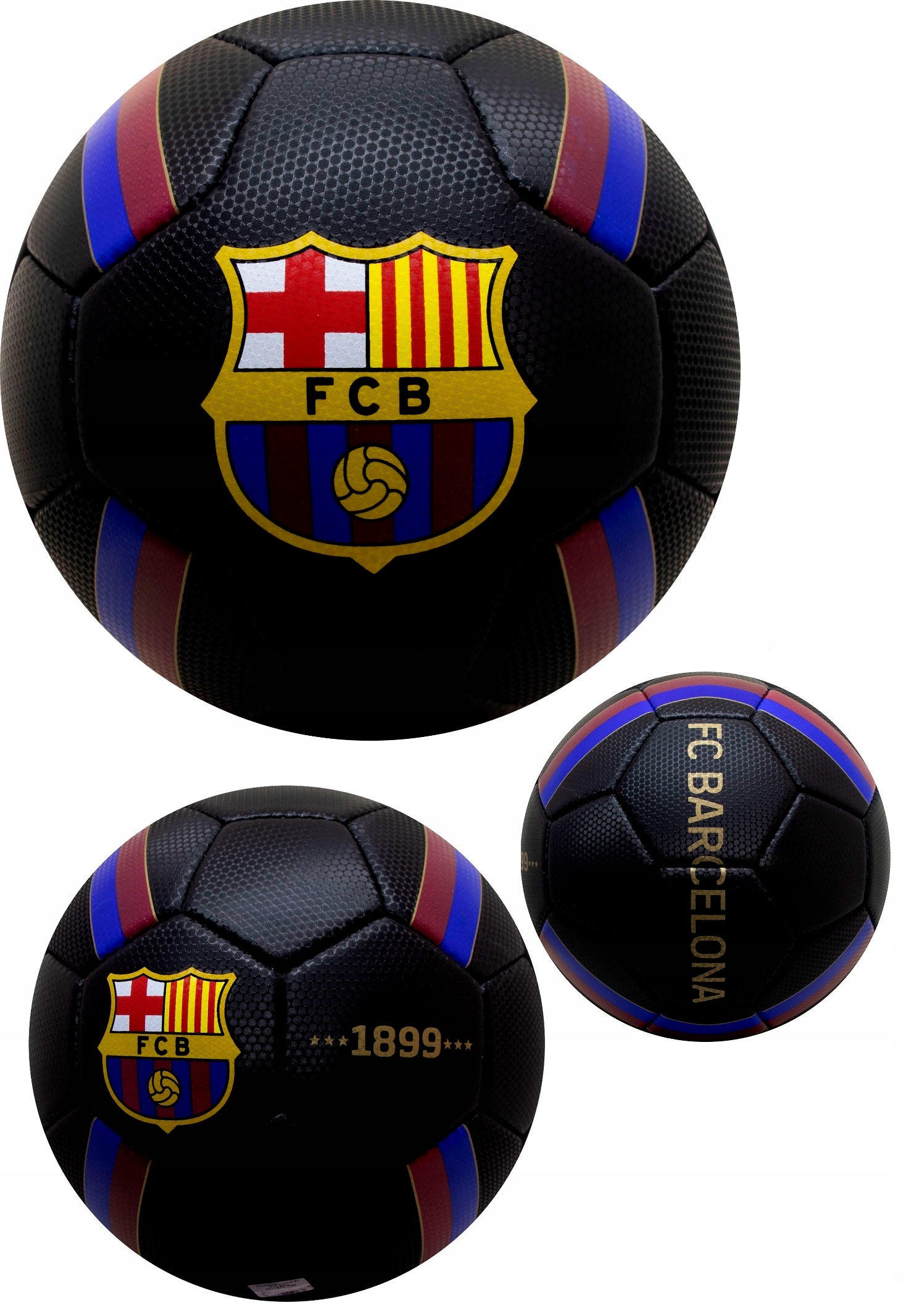 Czarna Piłka Do Piłki Nożnej Futbolówka Rozmiar 5 Treningowa Barcelona