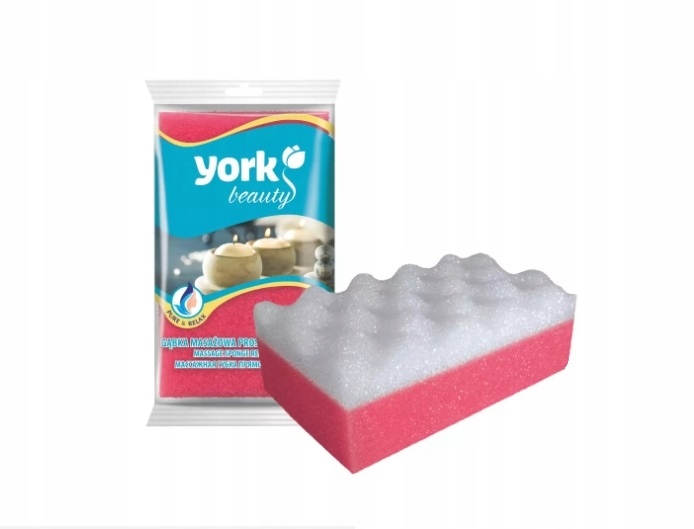 

York, Gąbka kąpielowa do masażu prostokątna