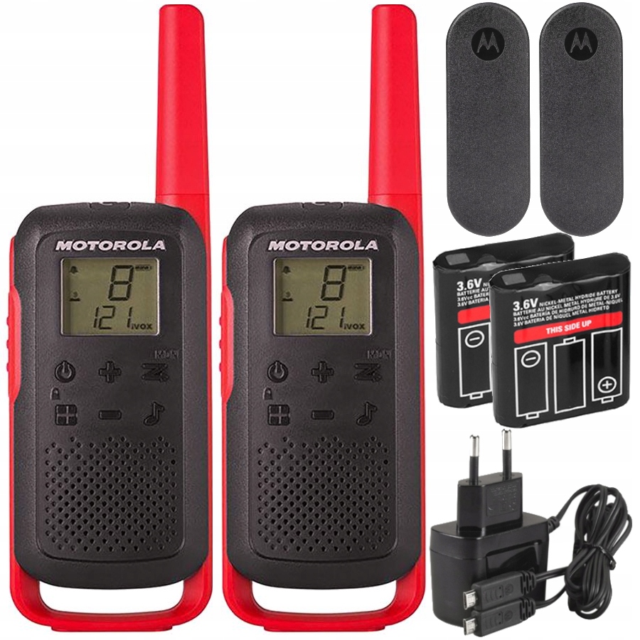 

Motorola Radiotelefony T62 walkie talkie czerwone