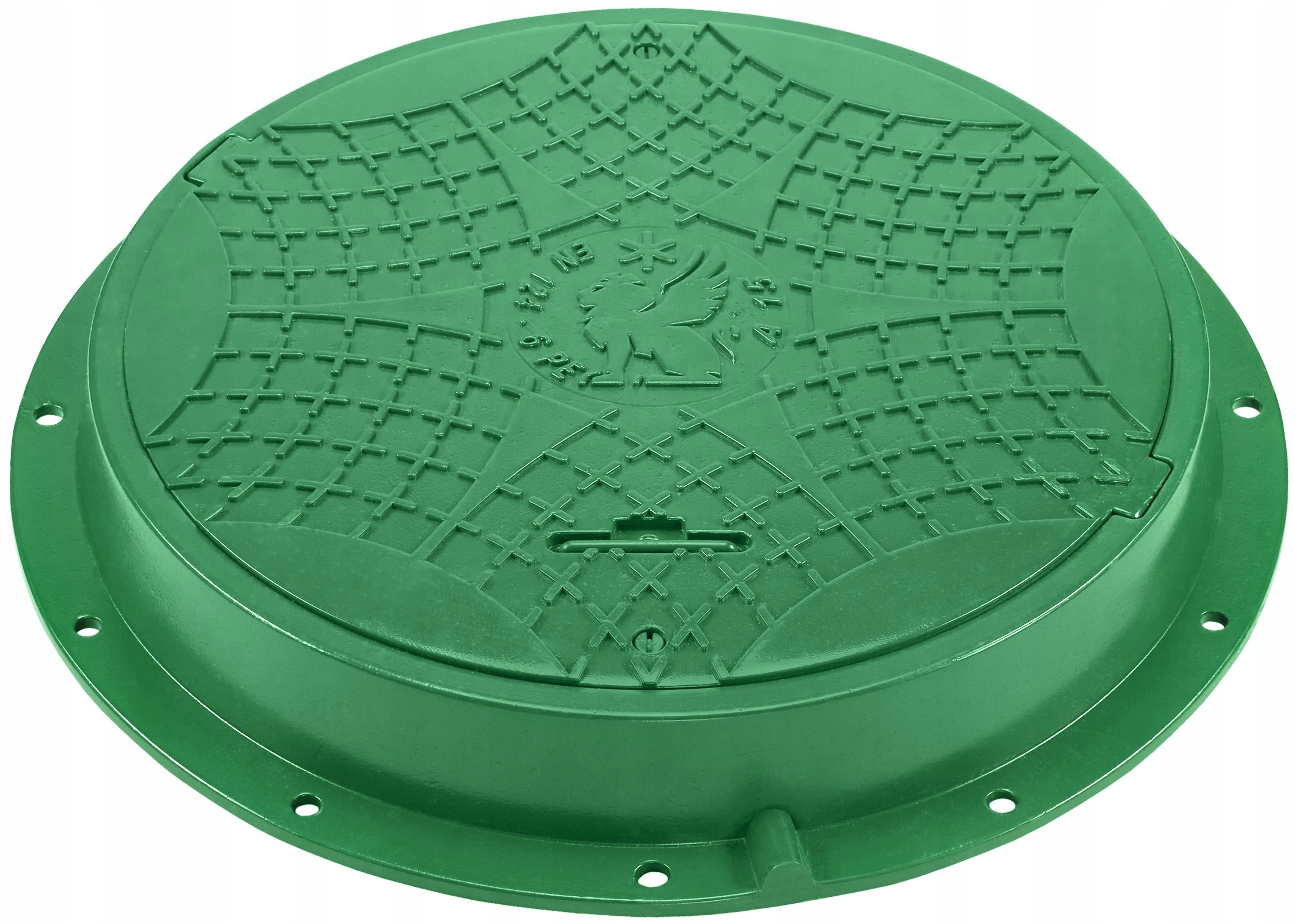 Kryt poklopu do žumpy Ø60/80 A15 Uzamykateľný zelený BabylonPlast