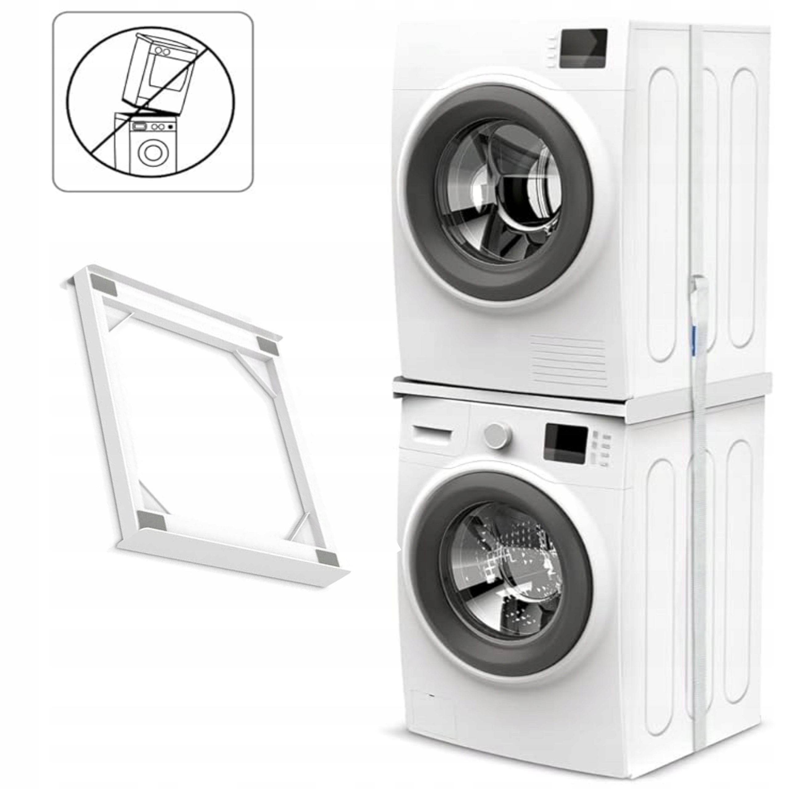 Łącznik Prali Z Suszarką Drugą Pralką Piętro Uniwersalne Pasek Pełen Zestaw