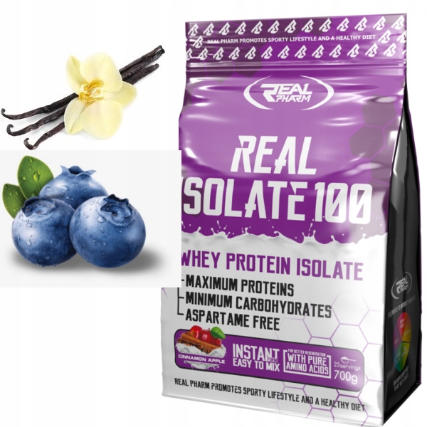 Protein proteinový izolát Wpi Real Pharm 700g bobule