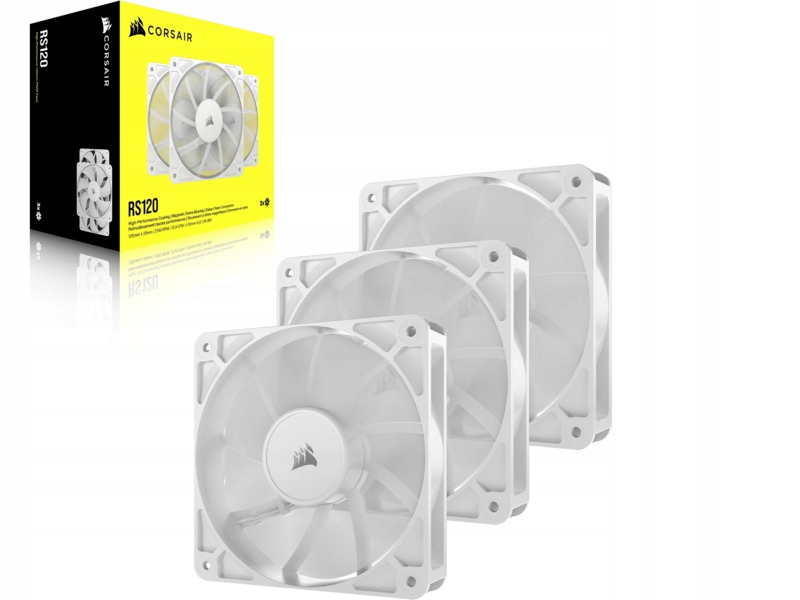Wentylator Corsair RS120 Pwm Biały (3 szt.)