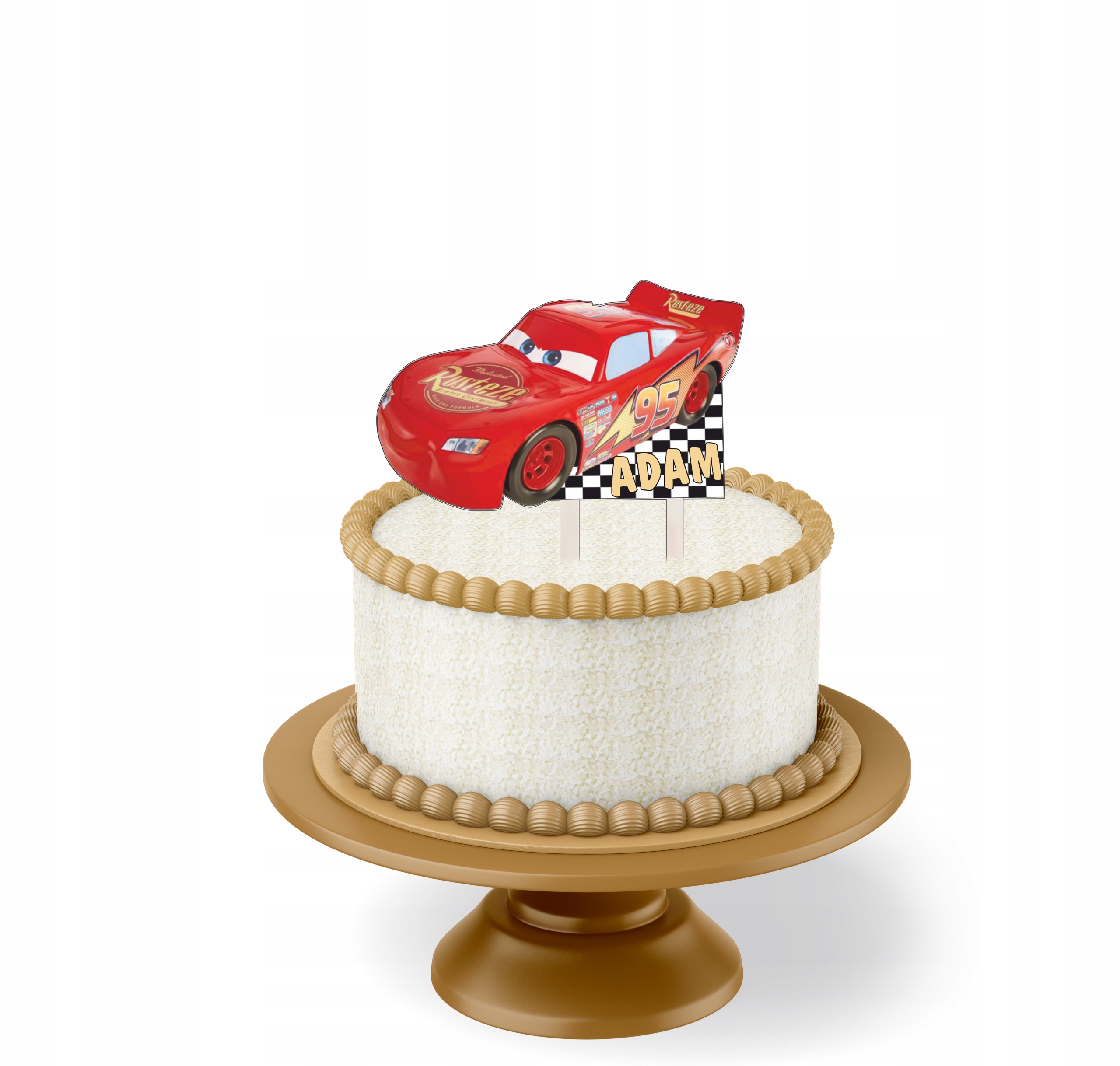 

Topper Na Tort Kolorowy Auta +imie