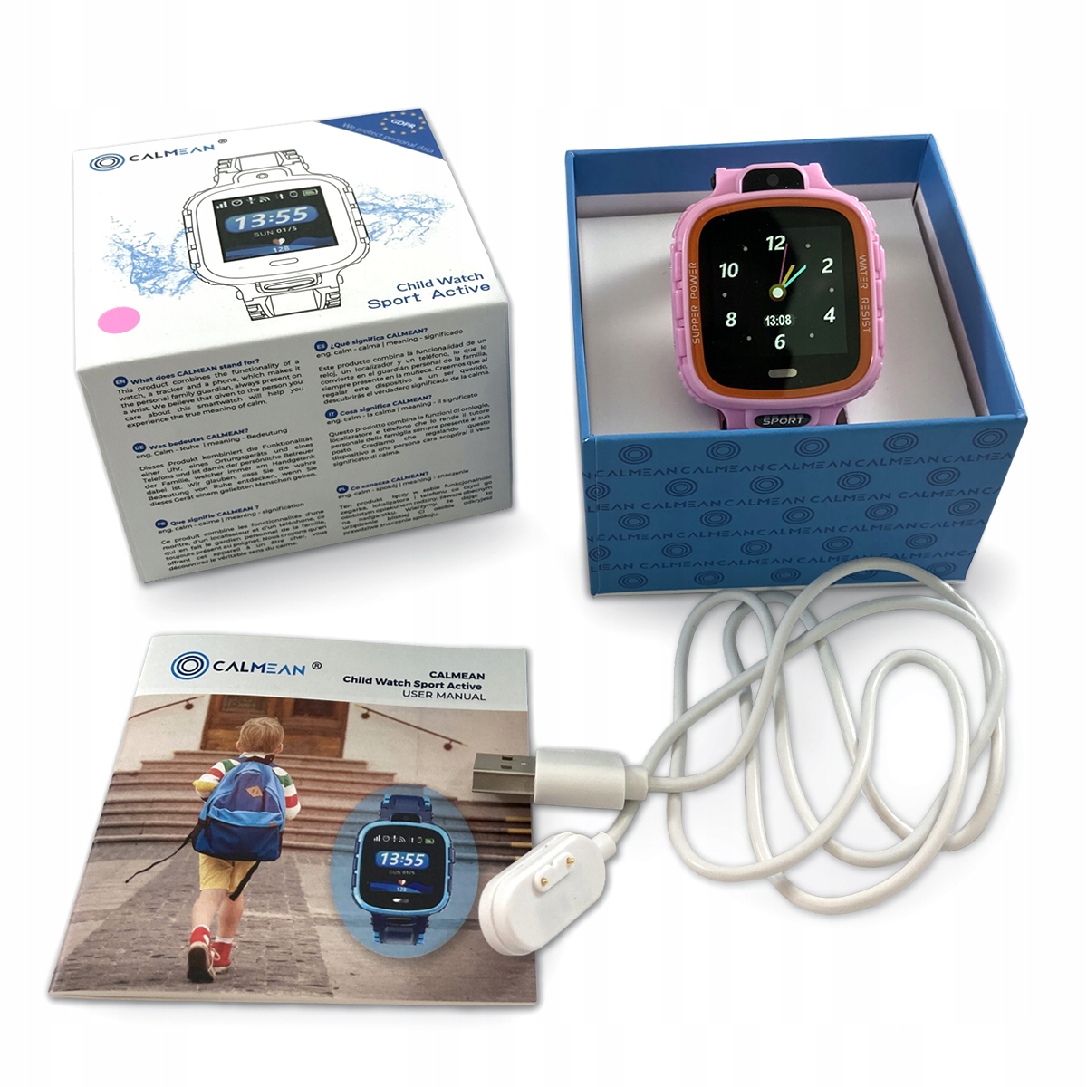 SMARTWATCH DLA DZIECI CALMEAN ACTIVE GPS IP67 SIM Komunikacja sieć GSM Wi-Fi