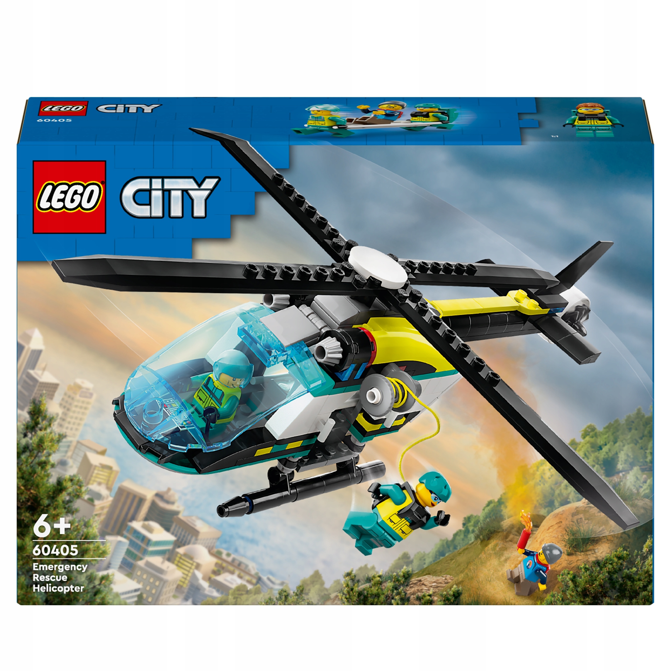 LEGO CITY HELIKOPTER RATUNKOWY KLOCKI FIGURKI PREZENT DLA DZIECI Wiek dziecka 6 lat +