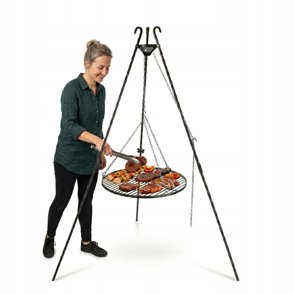 Zahradní Gril Trojnožka Rošt 60 CM Sada Léto