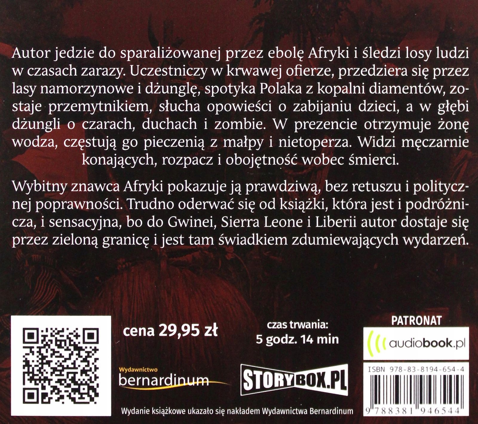 W PIEKLE EBOLI - TADEUSZ BIEDZKI [AUDIOBOOK] Stan opakowania oryginalne