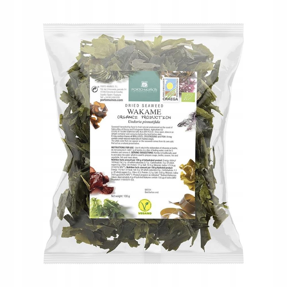 

Algi Morskie Suszone Wakame Bio 100G Porto Muinos