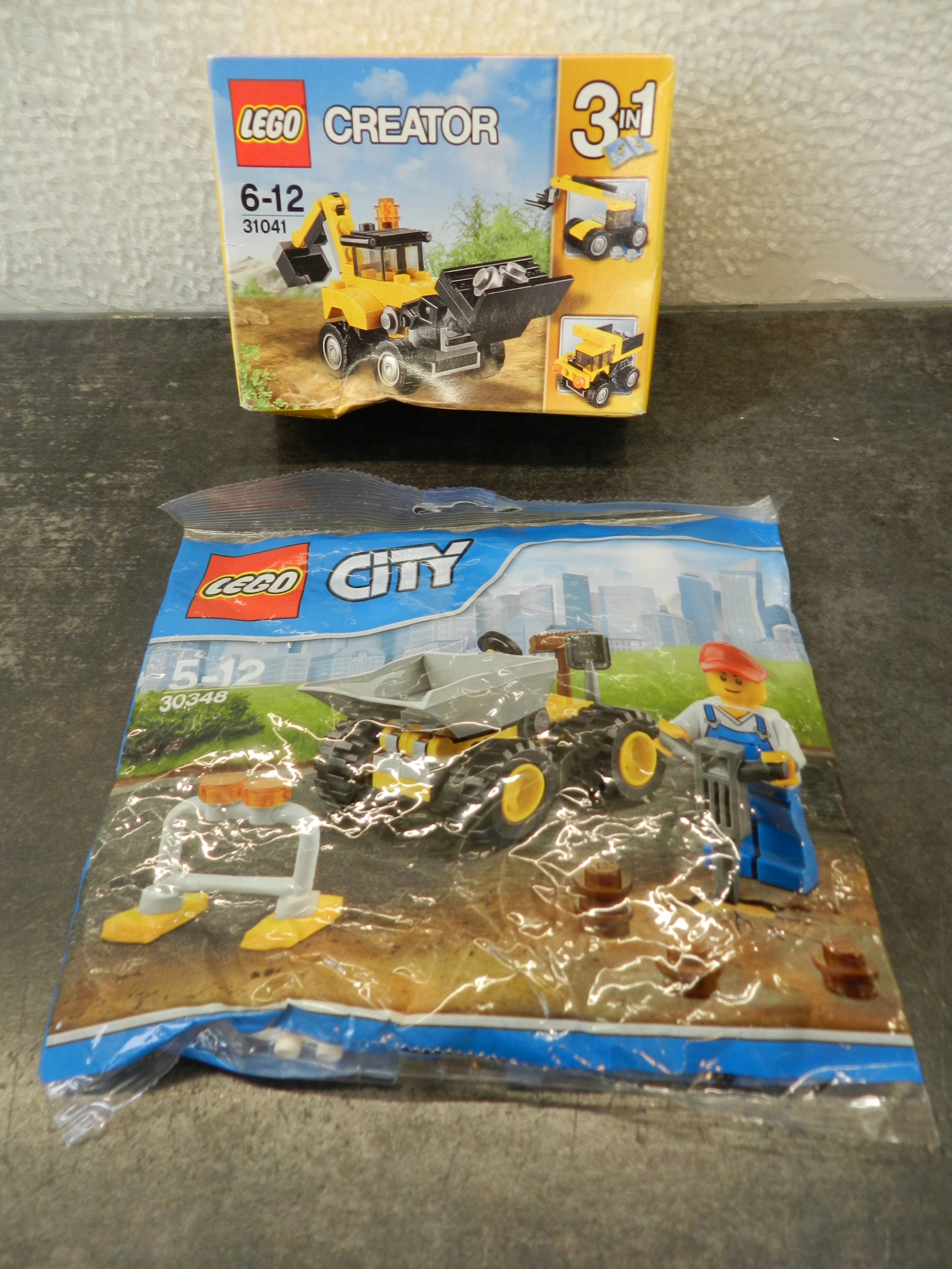 Lego 2 zestawy 31041 30348 Pojazdy budowlane *nowe *pudełko stan db