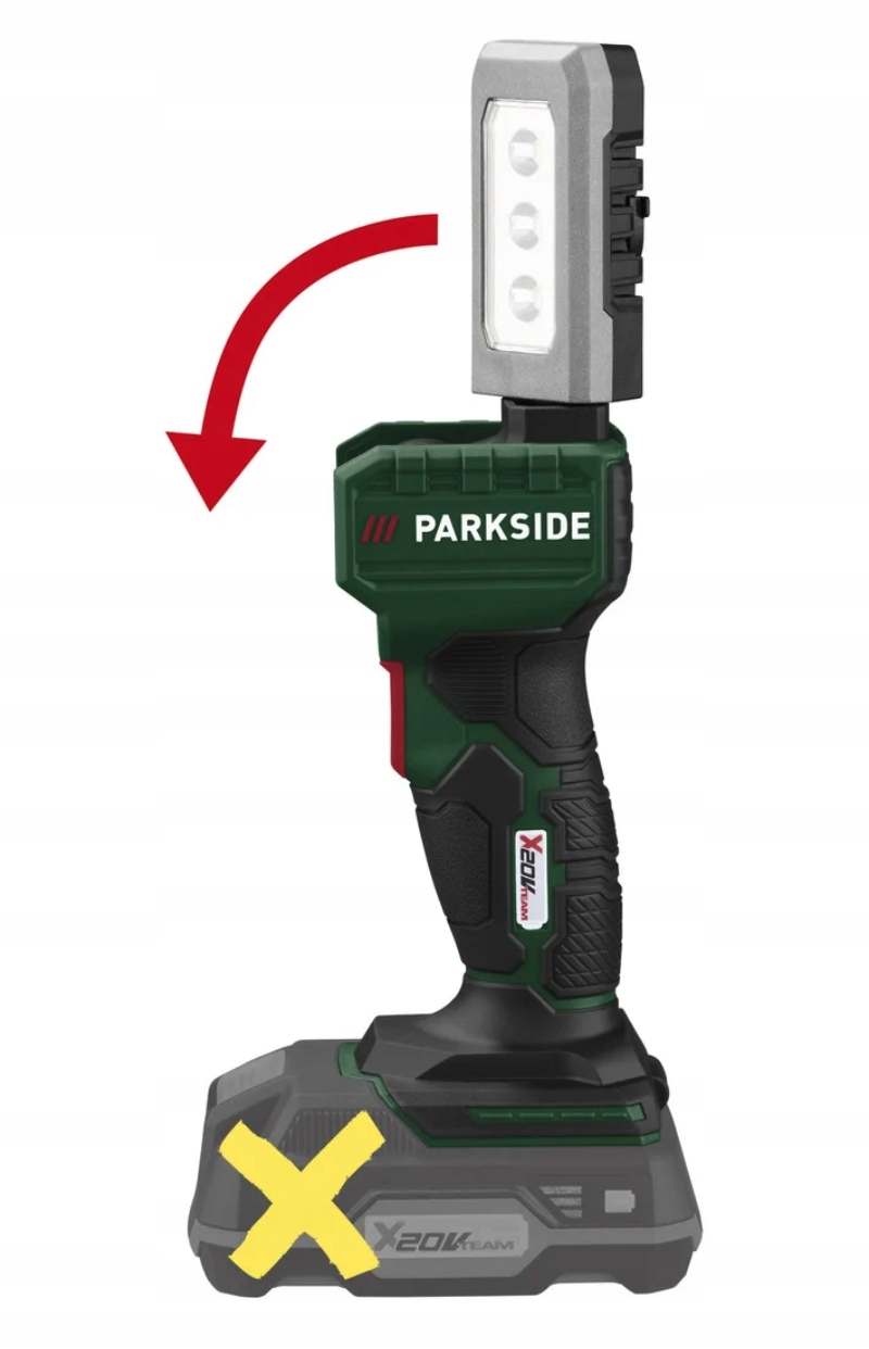 Акумуляторний LED ліхтар Parkside PLHLA 20-Li C1 280 лм 20V X20V Team без акумулятора та зарядного пристрою