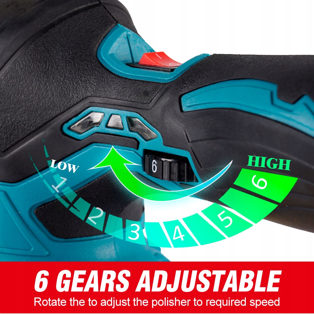 Bezprzewodowa polerka do samochodu Mini polerka do samochodu z regulacją prędkości + bateria Marka bez marki