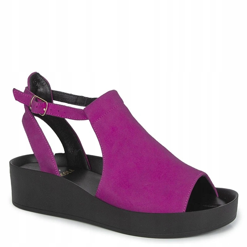Nicole 2914 Fuchsiové Kožené Sandály 41