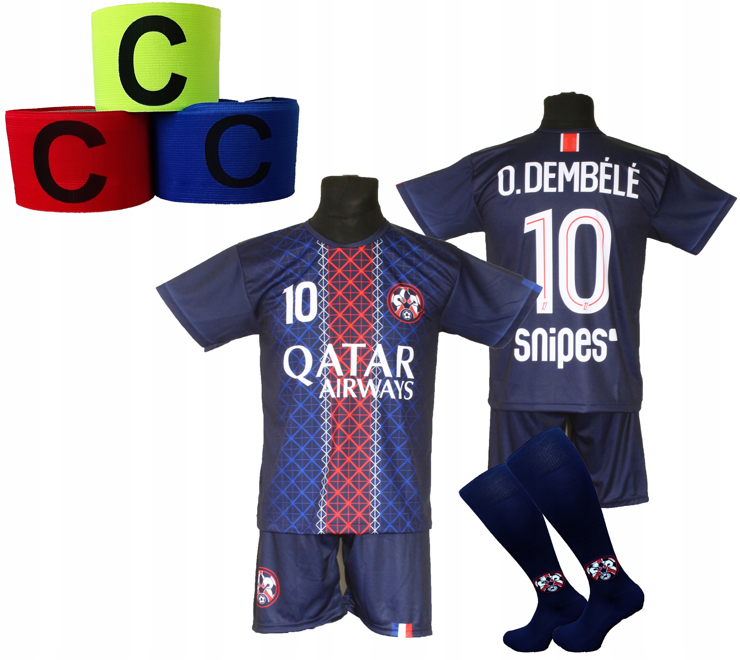 Dětské fotbalové oblečení Dembele štulpny čelenka velikost 128