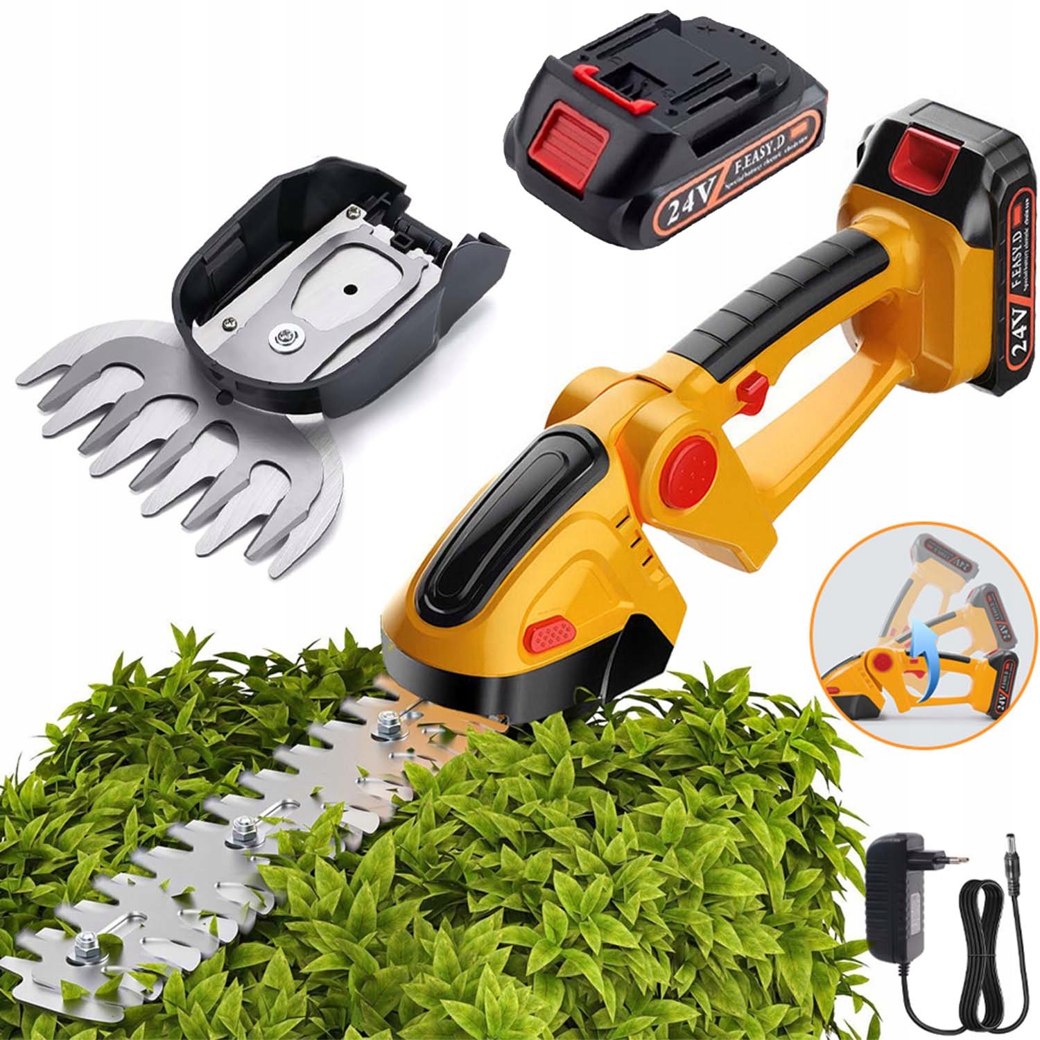 Ruční Malá 2V1 Akumulátorová Elektrická Sekačka Na Živý Plot