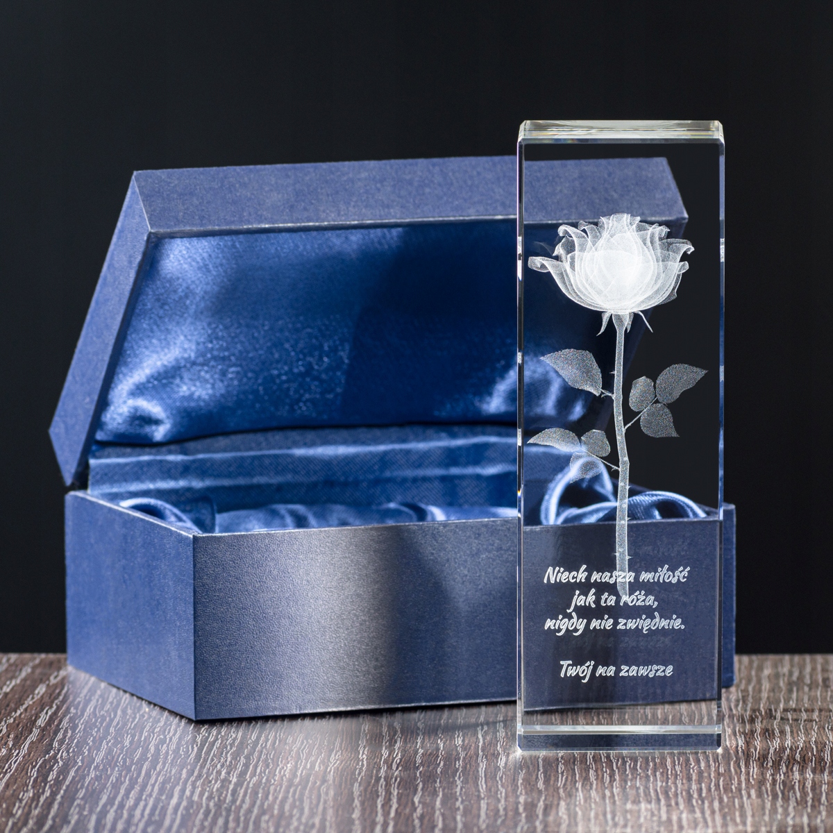 Róża 3D Prezent Walentynki Rocznica Urodziny ETUI Stan opakowania oryginalne