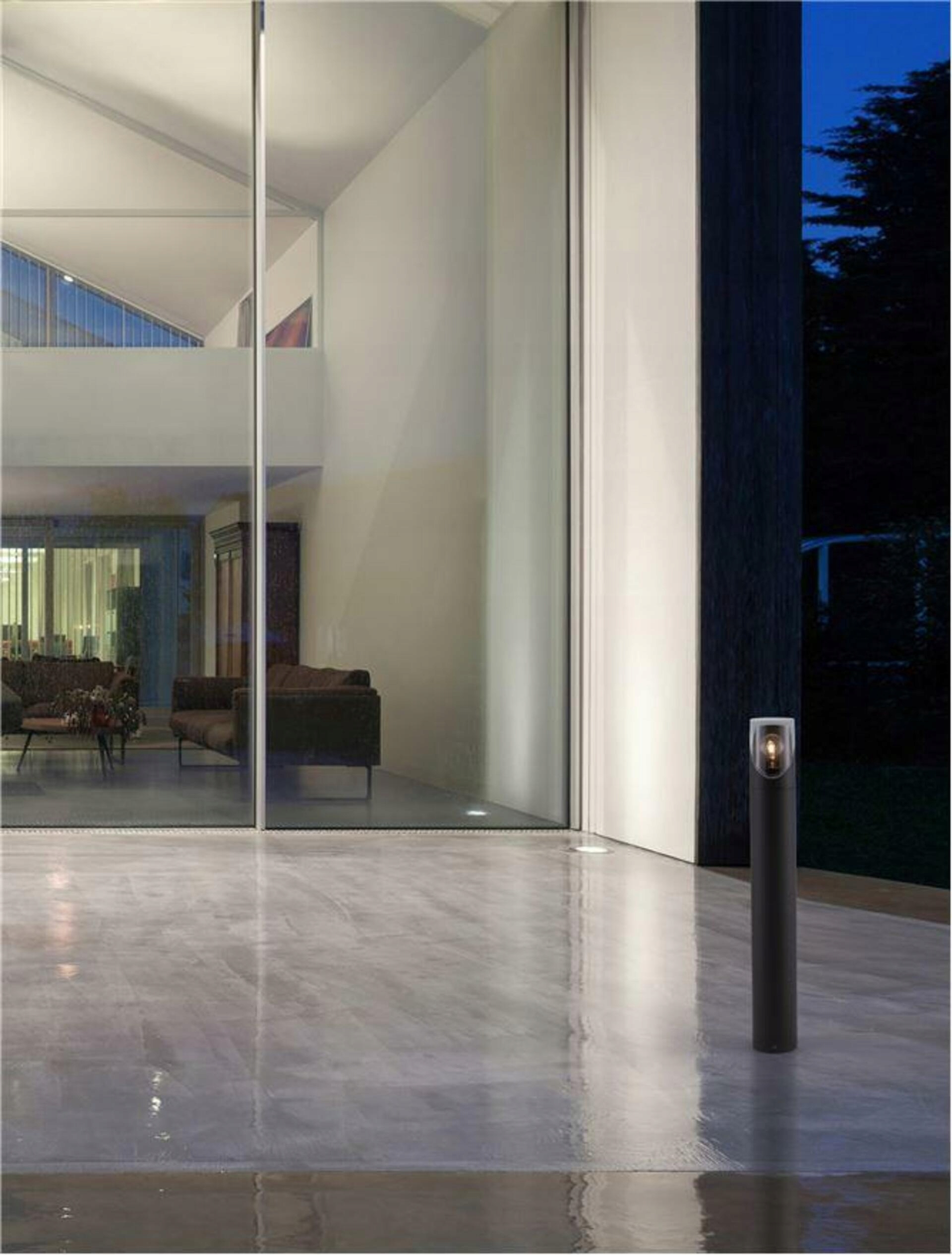 Nova Luce vonkajšie stĺpové svietidlo Selena antracitový hliník a číry akry