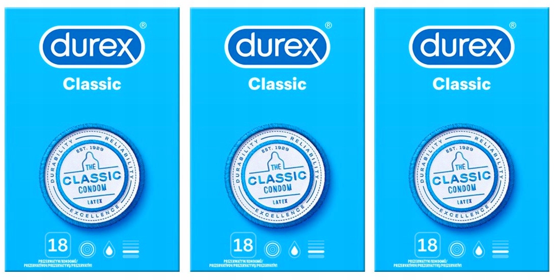 

Prezerwatywy Durex Classic 54 szt. Klasyczne Box