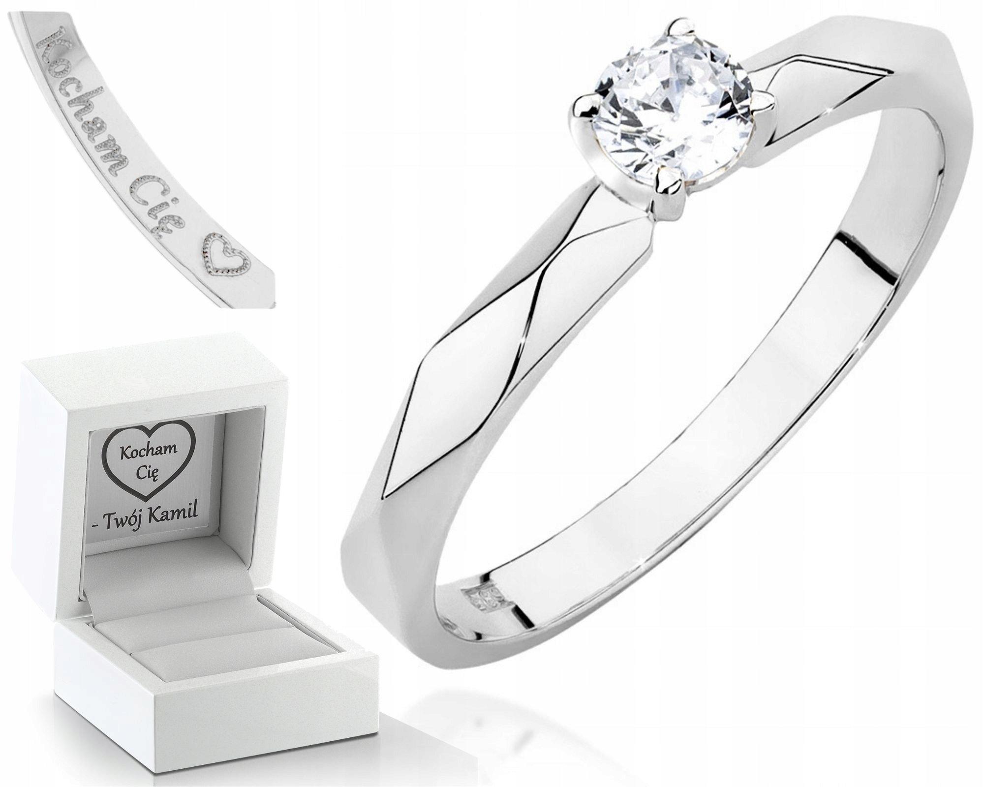 Bílé Zlato Prstýnek S Briliantem 585 Zlato Jako Dárek