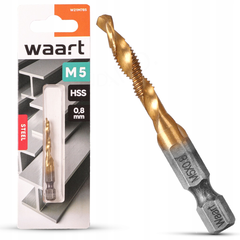 Wiertło Gwintujące M5 Do Metalu Do Gwintów Hss gwintownik z wiertłem 5mm