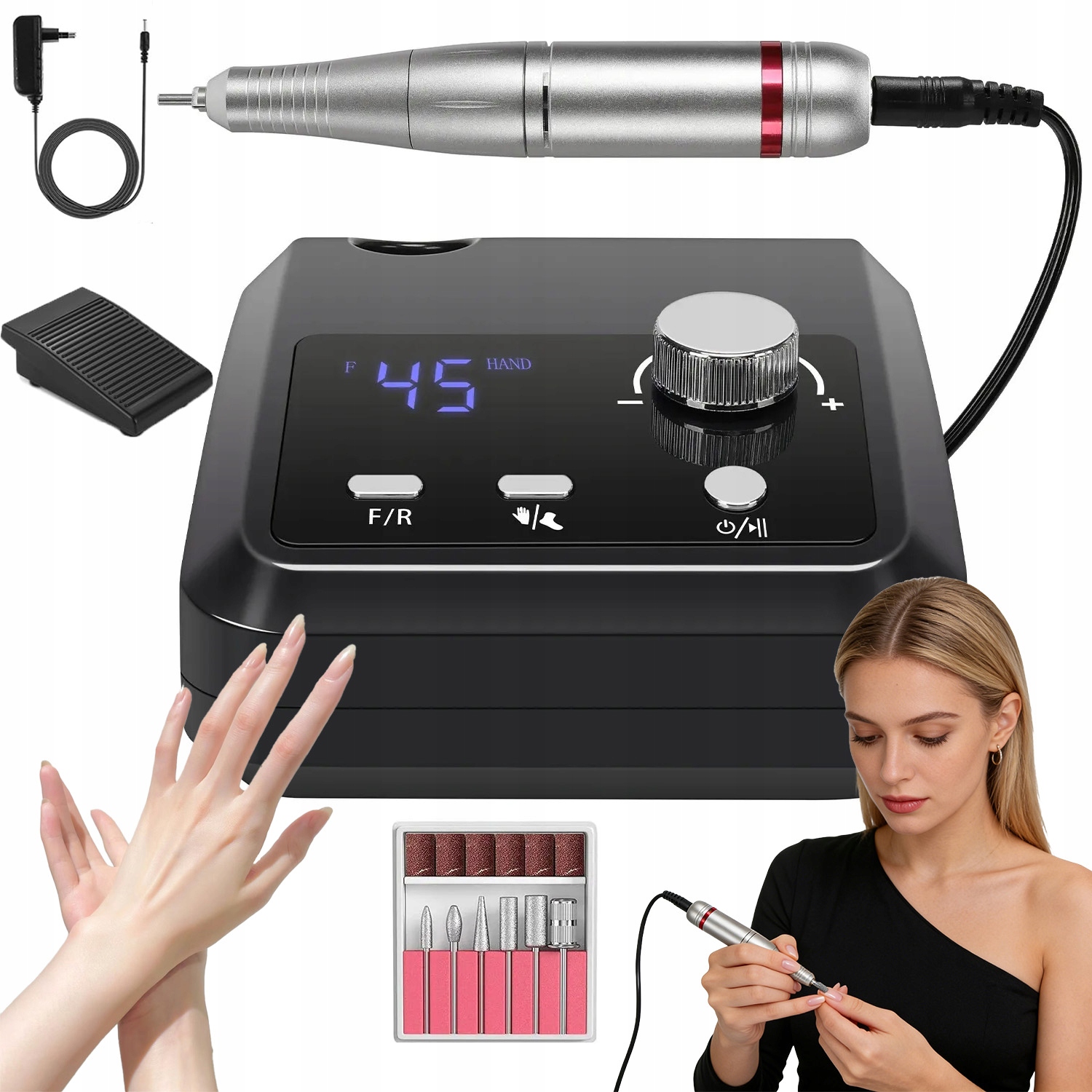 Bruska Na Nehty Elektrický Pilník Na Nehty Stroj Na Nehty