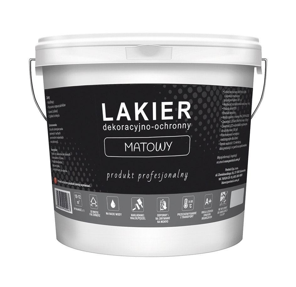 Lakier ochronny do ścian bezbarwny Matowy 10L