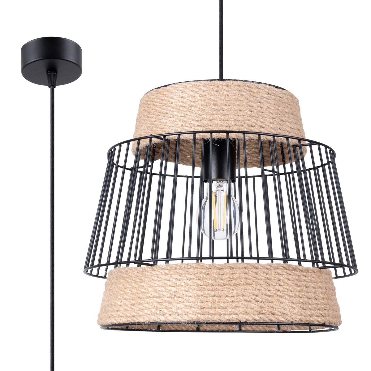 Lampa wisząca Brilo industrialny do salonu i jadalni Sollux led