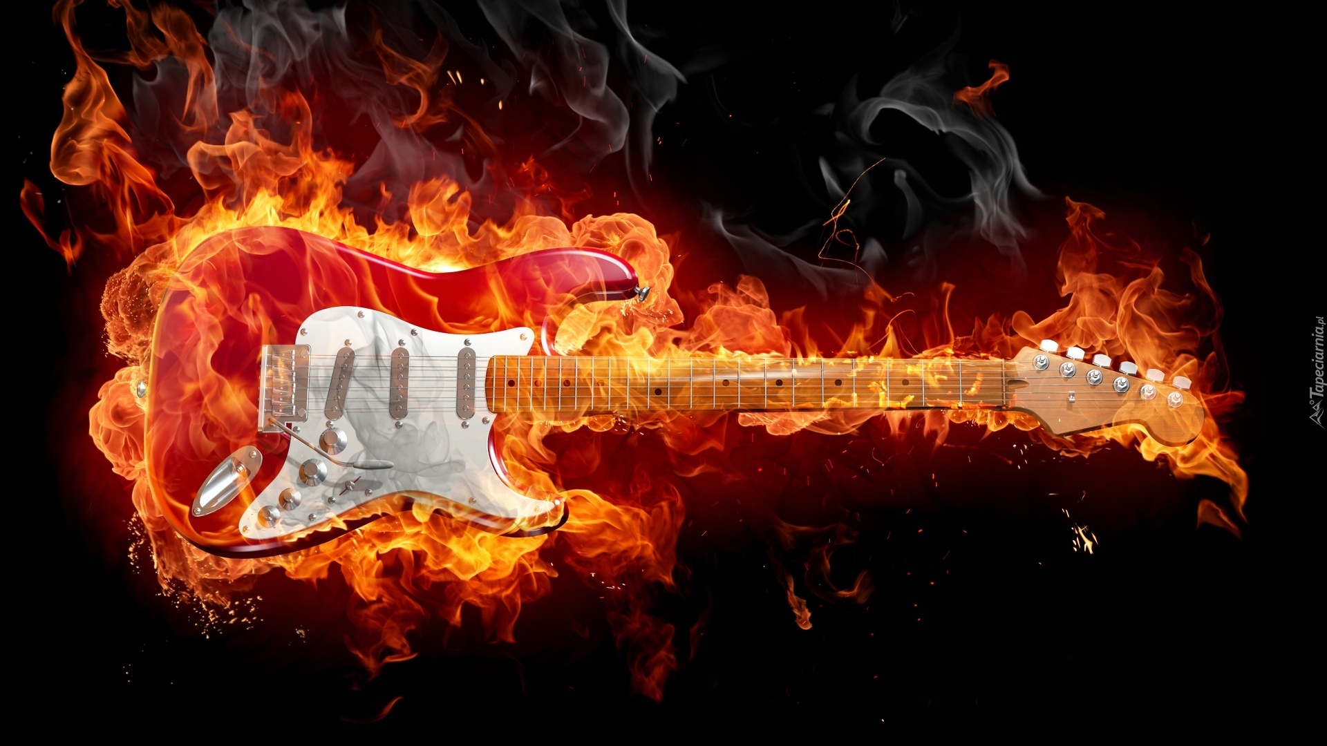 Gitara elektryczna z mikrofonem 63x30x5,5cm Wysokość produktu 62 cm