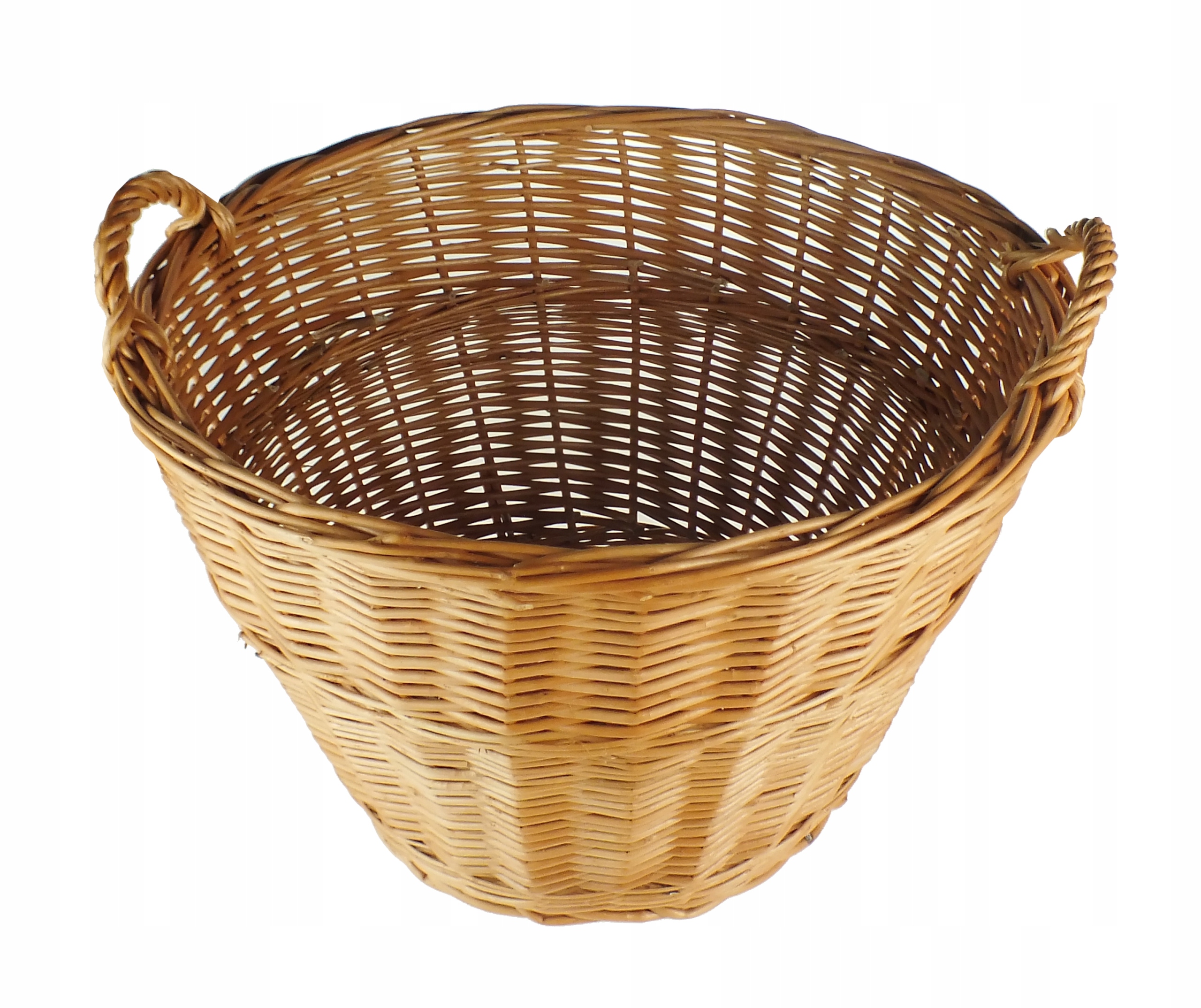 Wiklinowy KOSZ NA DREWNO LIŚCIE GOSPODARSKI 55 cm Marka bez marki