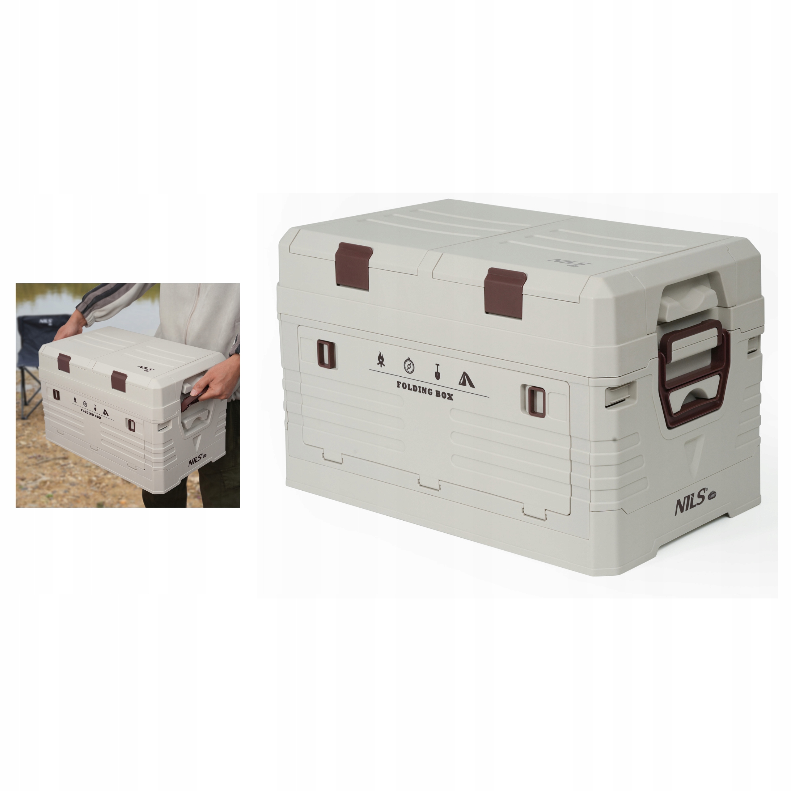 Turistický skládací organizér zavazadlového prostoru s klopou Nils Camp