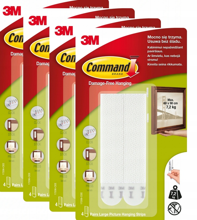 

Rzepy do obrazów duże Zestaw 32szt 3M Command