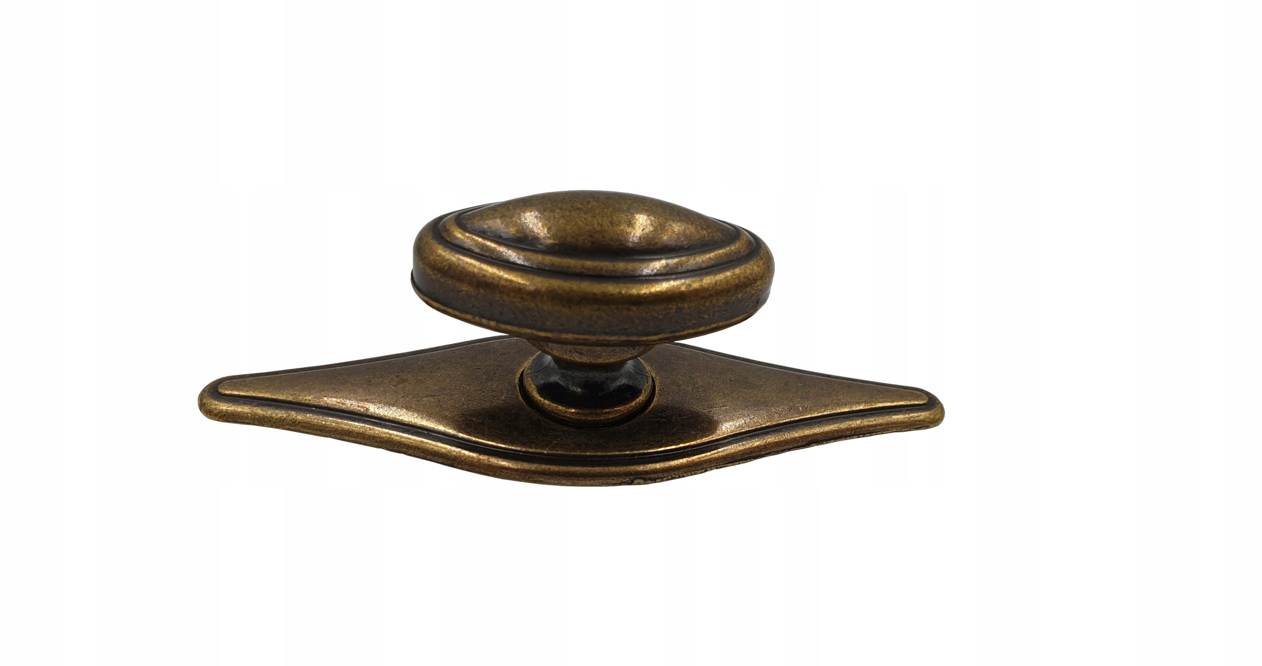 

Gałka meblowa z szyldem stare złoto