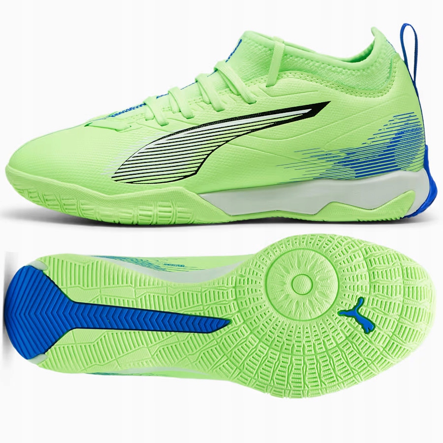 Puma Ultra 5 Match It+ MID Jr [37,5] Halové boty pro děti, zelené