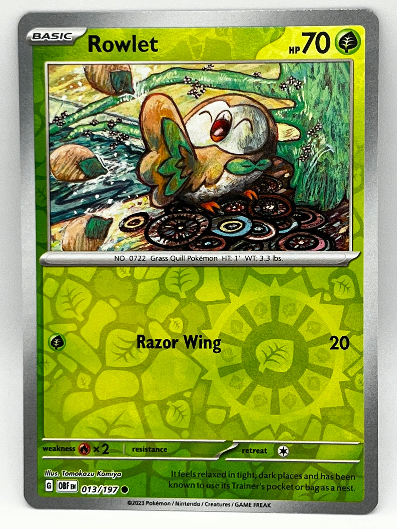 Karty Pokemon (OBF 013) Rowlet (R)  Cena  Opinie - Allegro