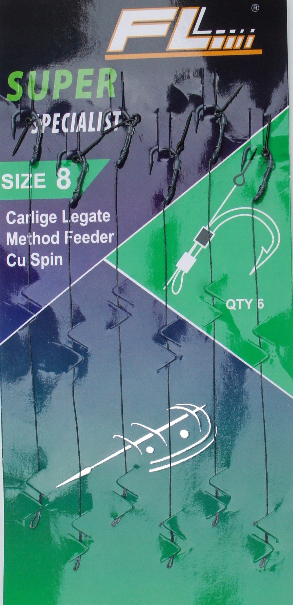 FL PRZYPON HAK 8 SUPER SPECJALIST METHOD FEEDER Z IGŁĄ 10cm Model gruntowe, z przyponem, igłą i zadziorem