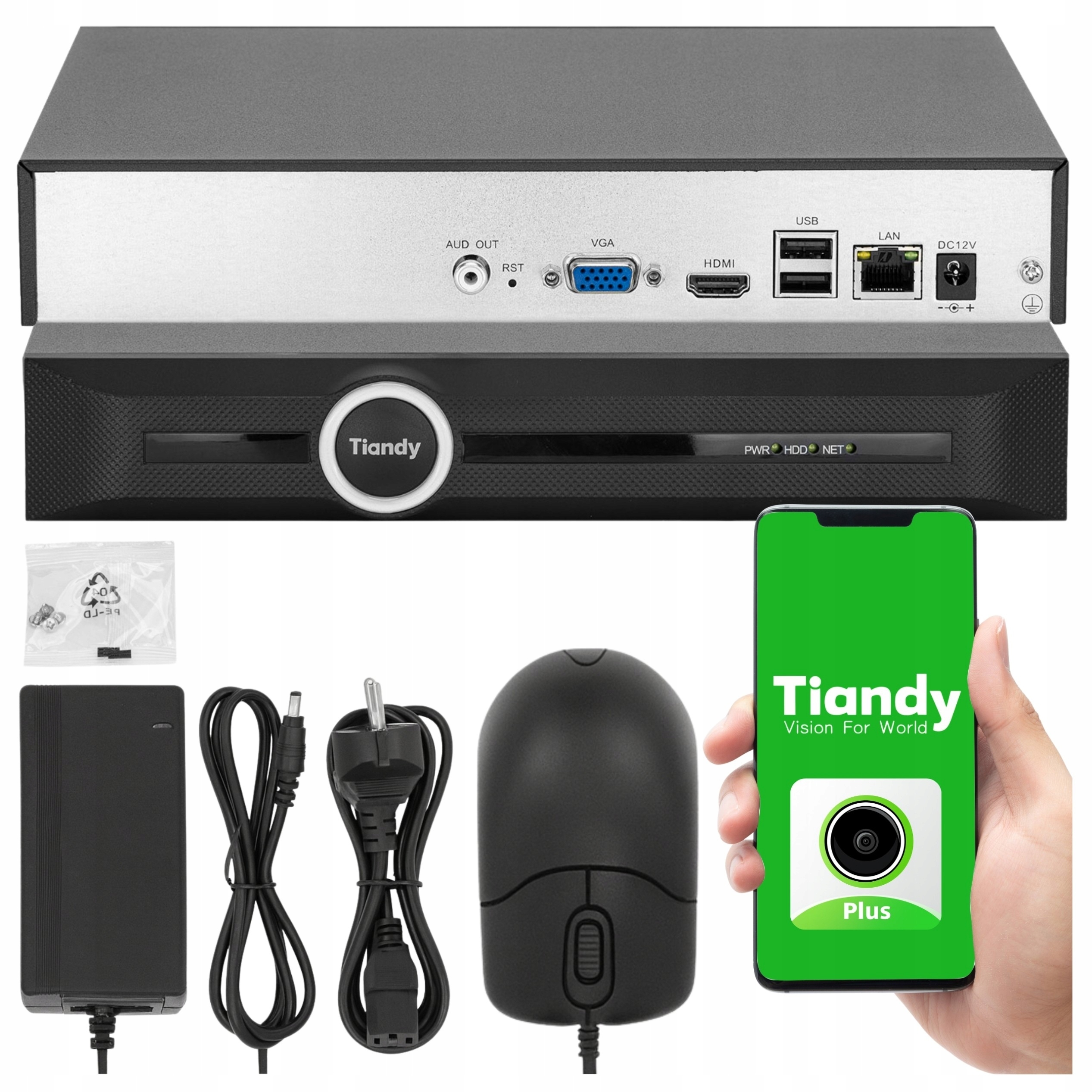 Sieťový Ip rekordér Tiandy TC-R3120 SPEC:I/B/V3.0 20-kanálový 8Mpx Vga