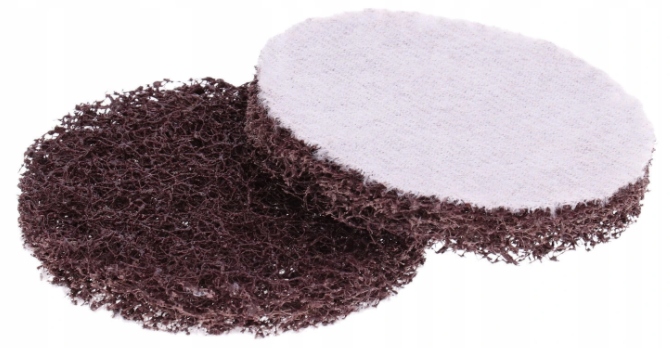 WŁÓKNINA ŚCIERNA KRĄŻEK RZEP 75MM P80 COARSE BROWN