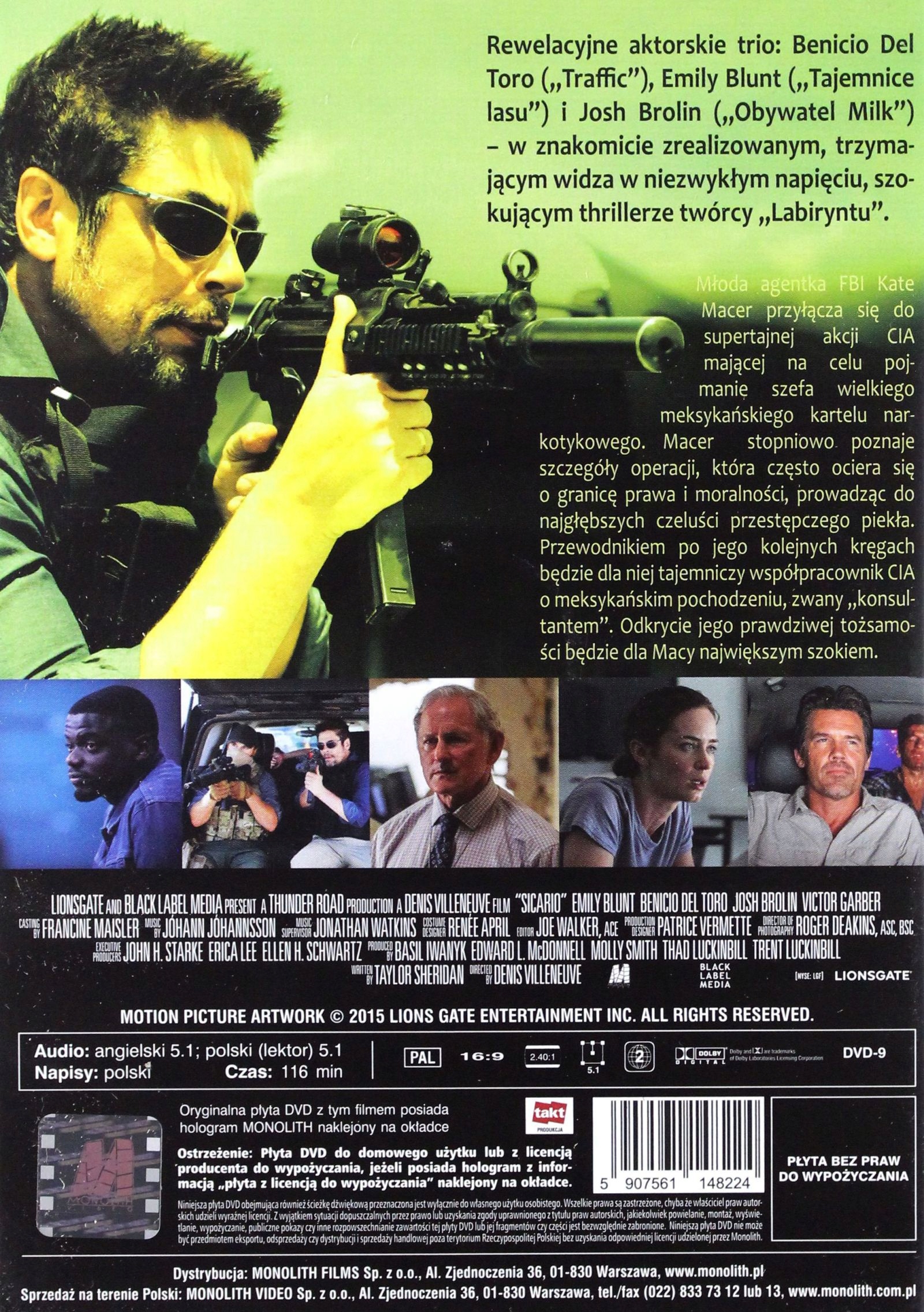 SICARIO (DVD) Stan opakowania oryginalne