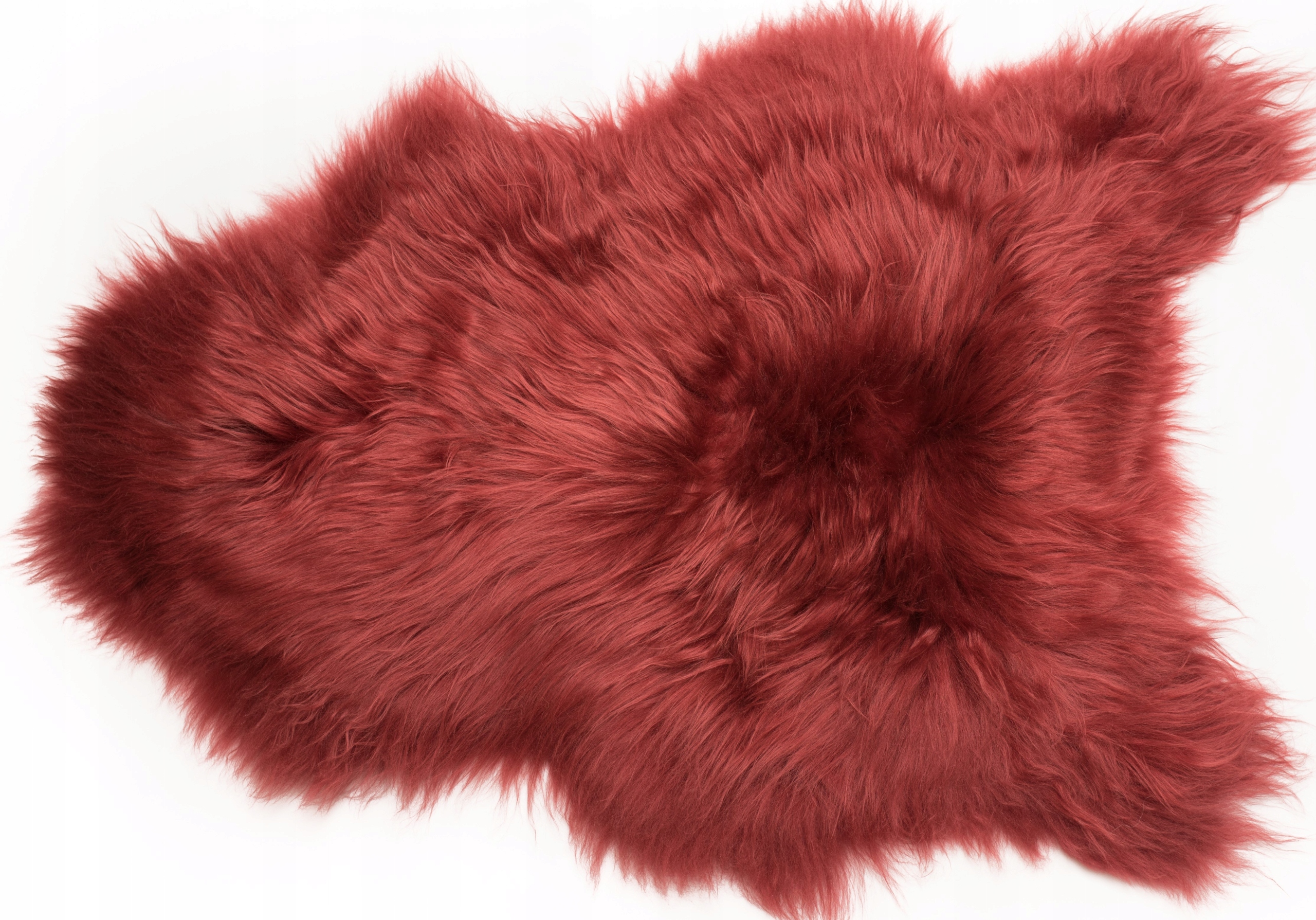 Kožený koberec z přírodní ovčí kůže Burgund Bordó